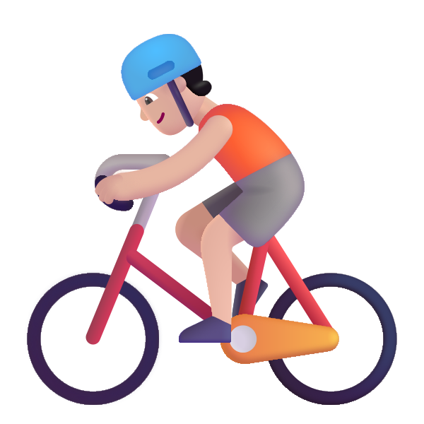 Person Biking Color Light Vector