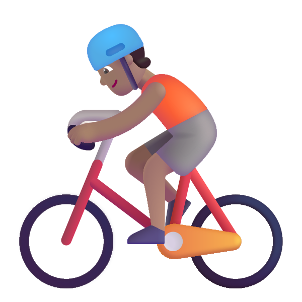 Person Biking Color Medium Vector