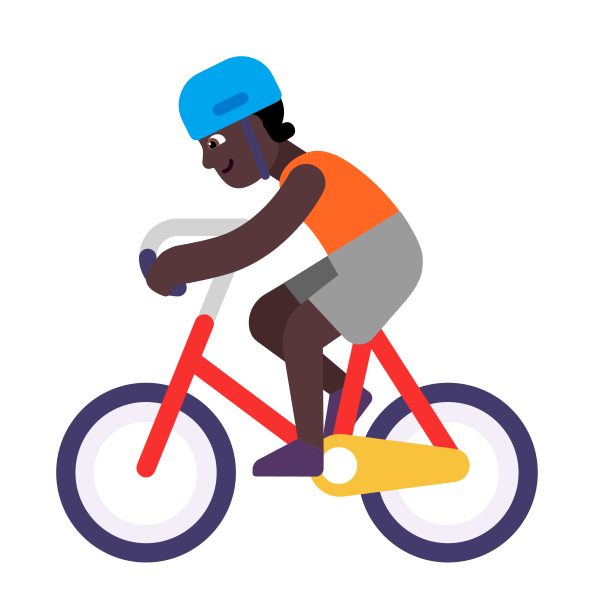 Person Biking Flat Dark