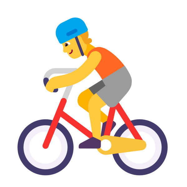 Person Biking Flat Default