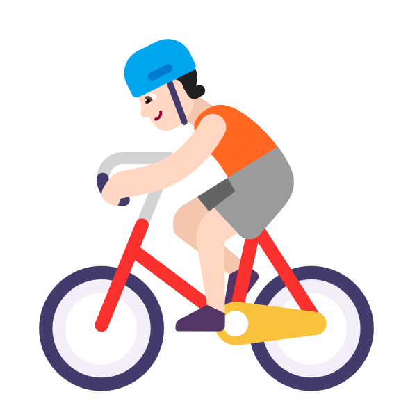 Person Biking Flat Light Vector