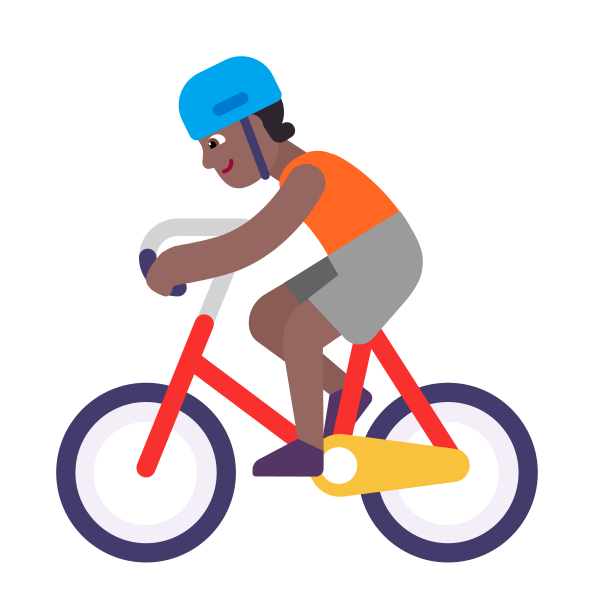 Person Biking Flat Medium Dark