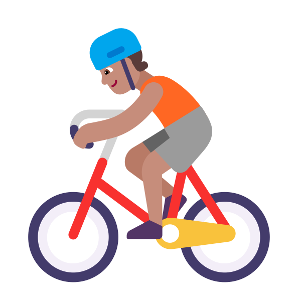 Person Biking Flat Medium