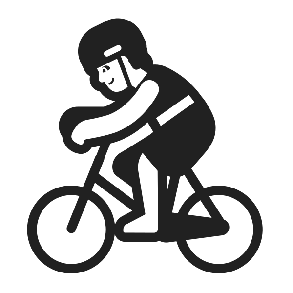 Person Biking High Contrast Default Vector