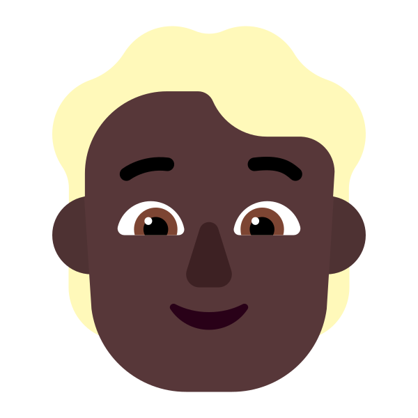 Person Blonde Hair Flat Dark Vector