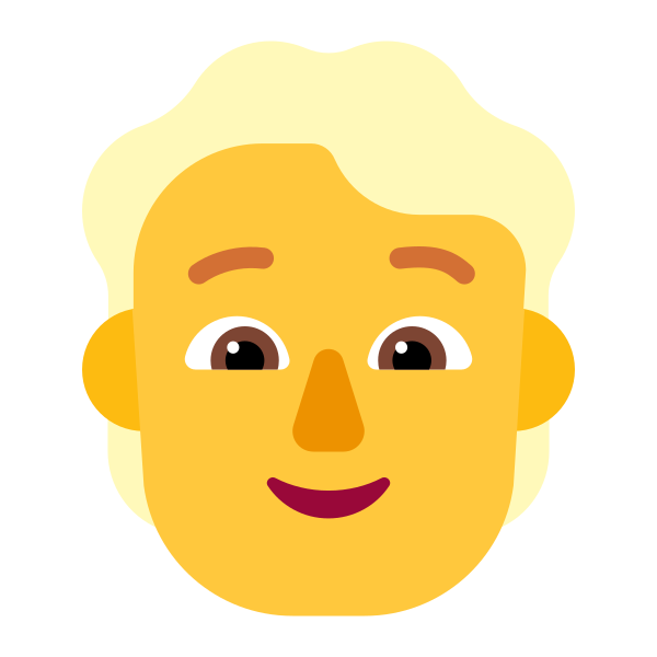 Person Blonde Hair Flat Default