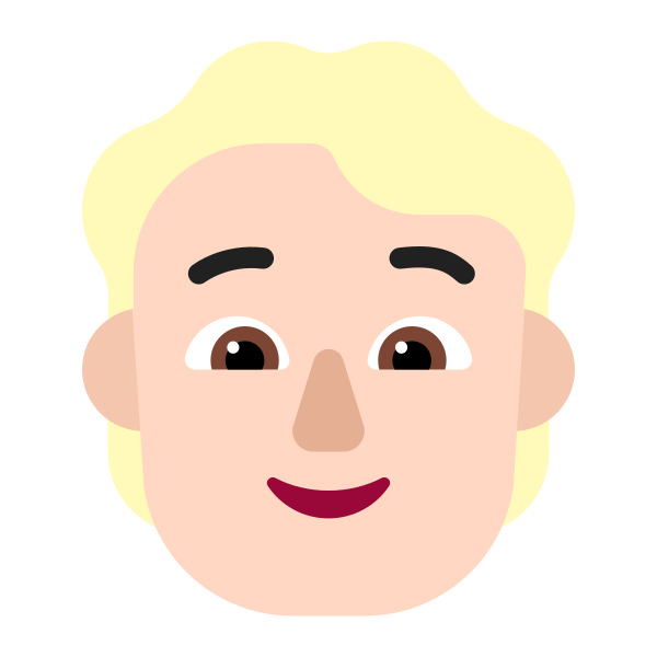 Person Blonde Hair Flat Light Vector