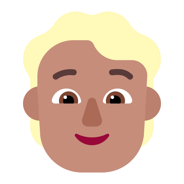 Person Blonde Hair Flat Medium Vector