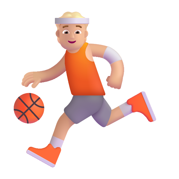 Person Bouncing Ball Color Medium Light Vector