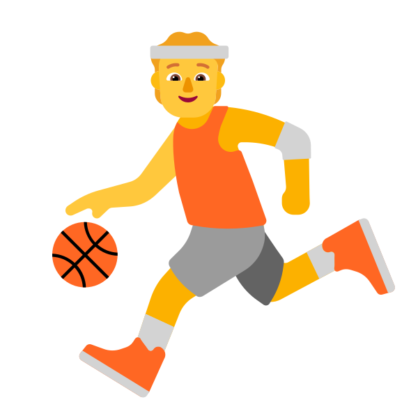 Person Bouncing Ball Flat Default Vector