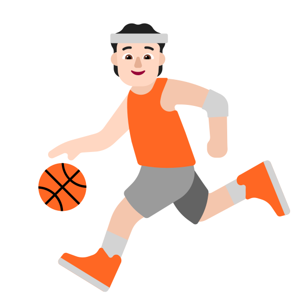 Person Bouncing Ball Flat Light