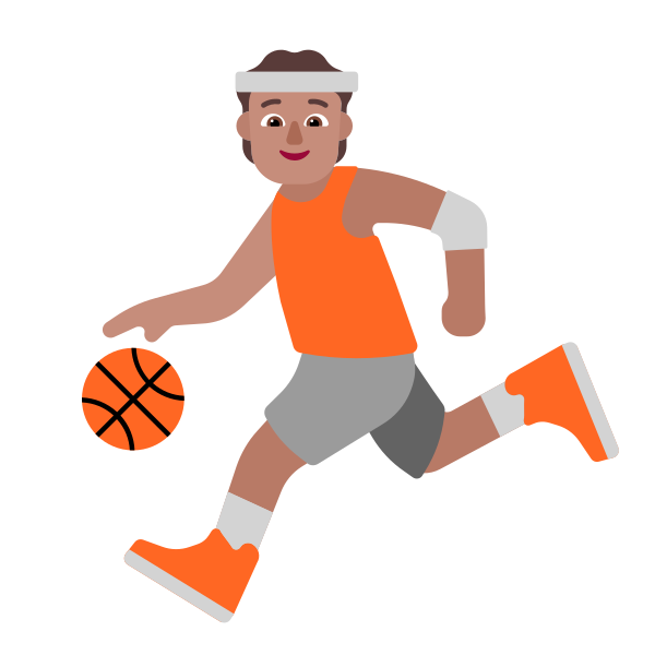 Person Bouncing Ball Flat Medium Vector