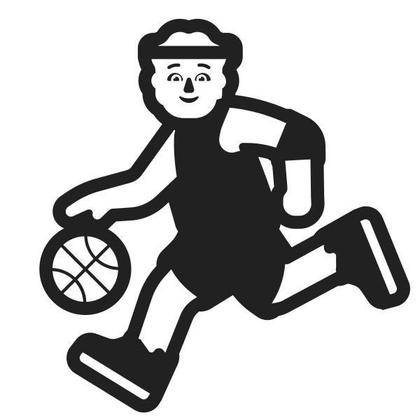 Person Bouncing Ball High Contrast Default Vector