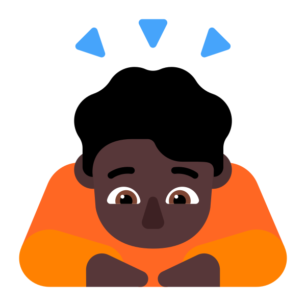 Person Bowing Flat Dark Vector