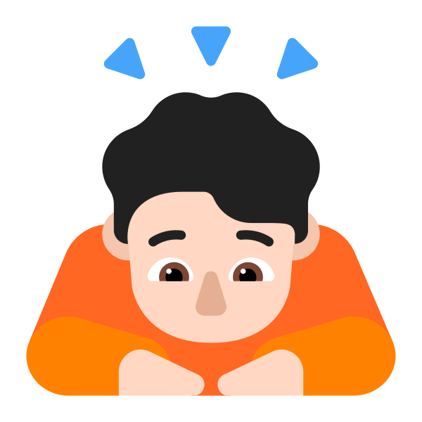 Person Bowing Flat Light Vector