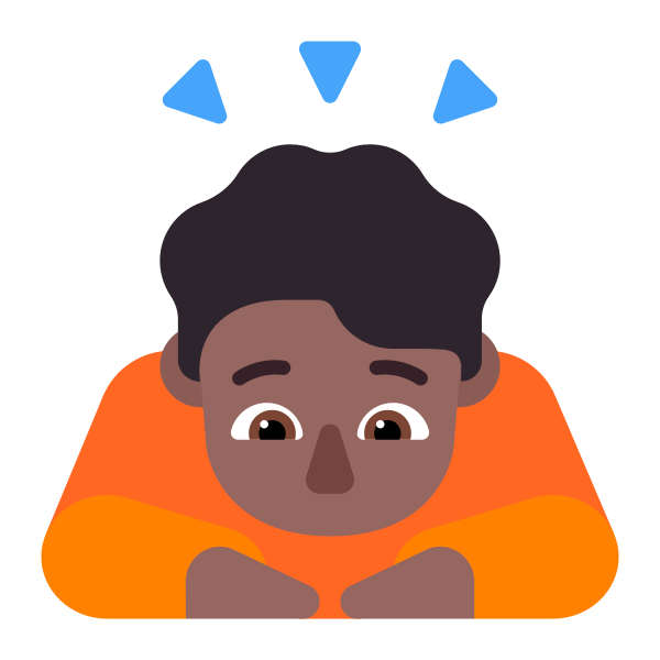 Person Bowing Flat Medium Dark Vector
