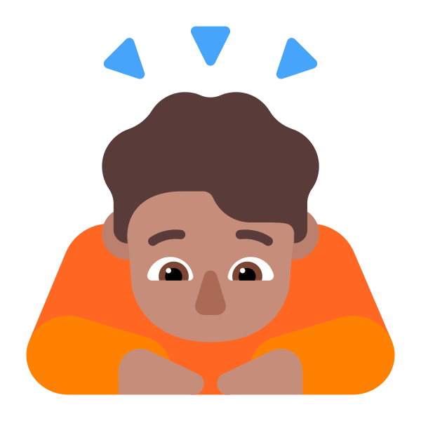 Person Bowing Flat Medium