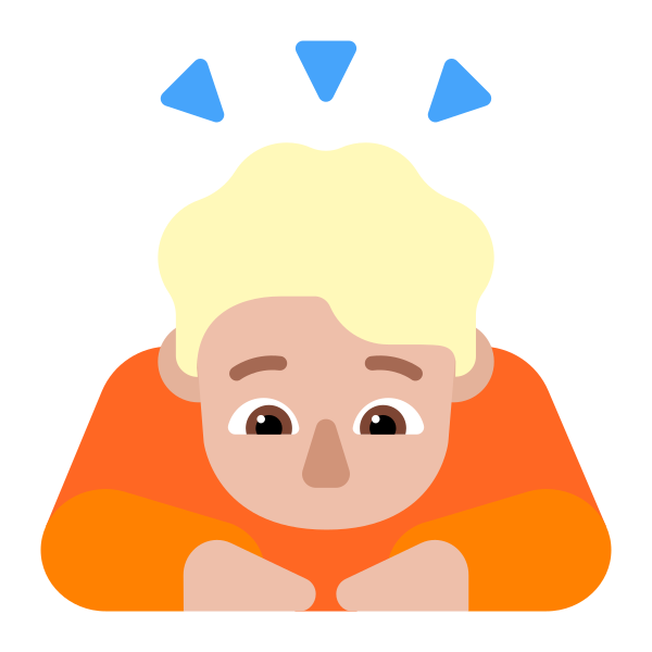 Person Bowing Flat Medium Light Vector
