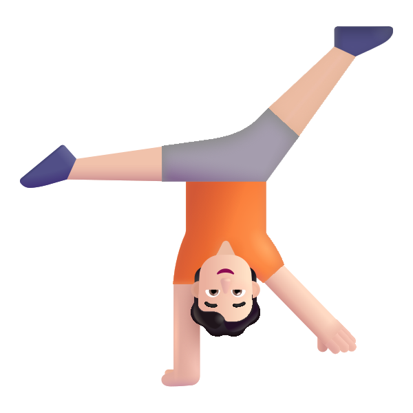Person Cartwheeling Color Light Vector