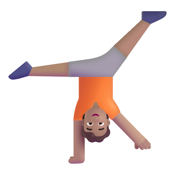 Person Cartwheeling Color Medium Vector