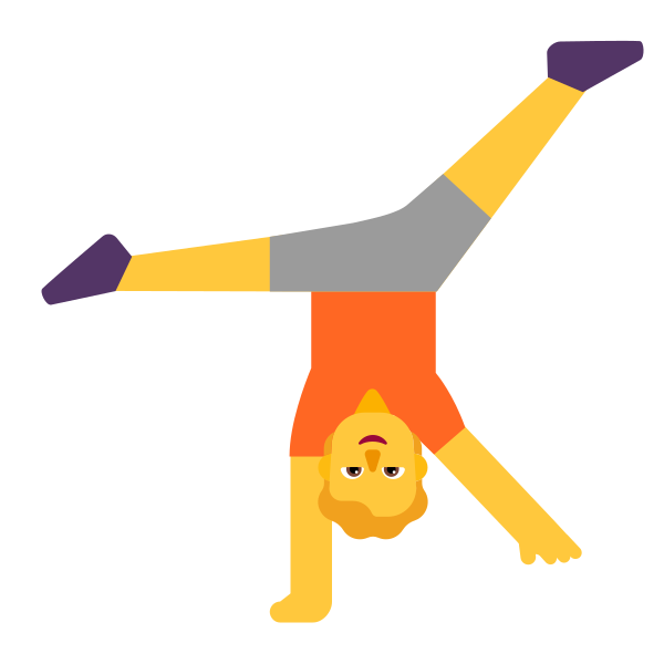 Person Cartwheeling Flat Default Vector