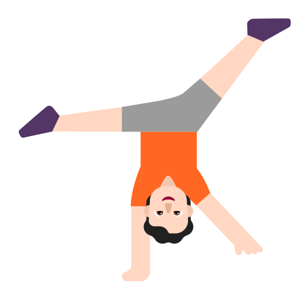 Person Cartwheeling Flat Light