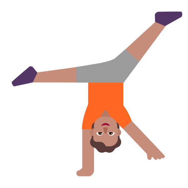 Person Cartwheeling Flat Medium Vector