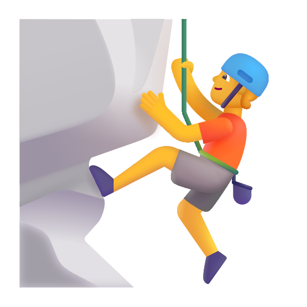 Person Climbing Color Default Vector