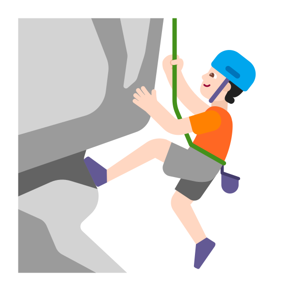 Person Climbing Flat Light Vector