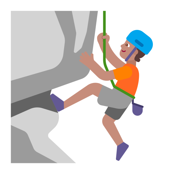 Person Climbing Flat Medium Vector