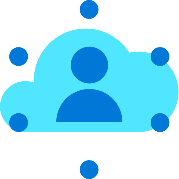 Person Cloud Dots Vector