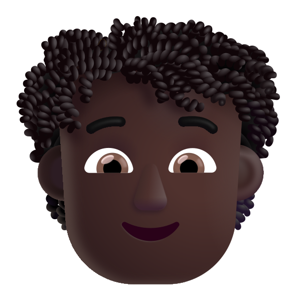 Person Curly Hair Color Dark Vector