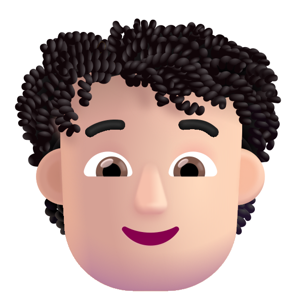 Person Curly Hair Color Light