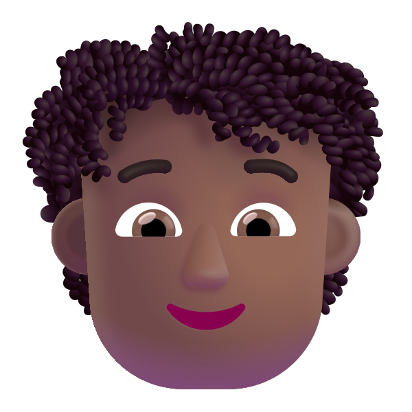 Person Curly Hair Color Medium Dark
