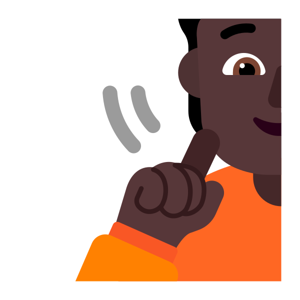 Person Deaf Flat Dark Vector