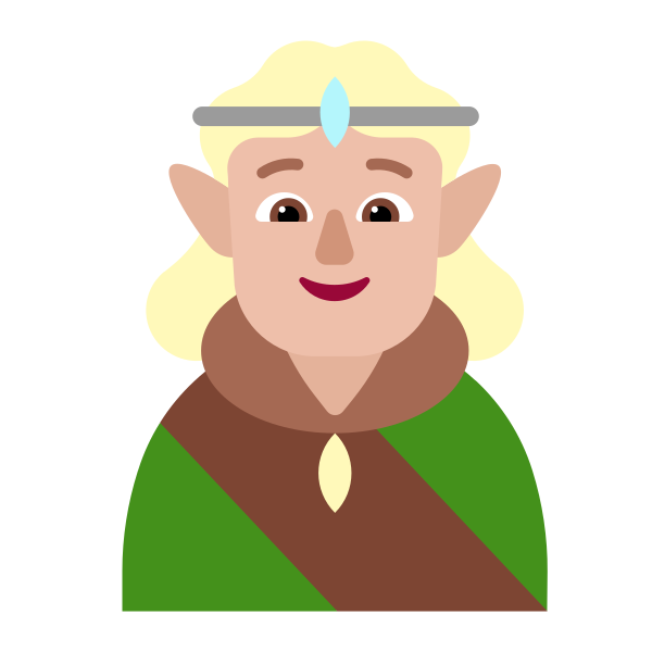 Person Elf Flat Medium Light Vector
