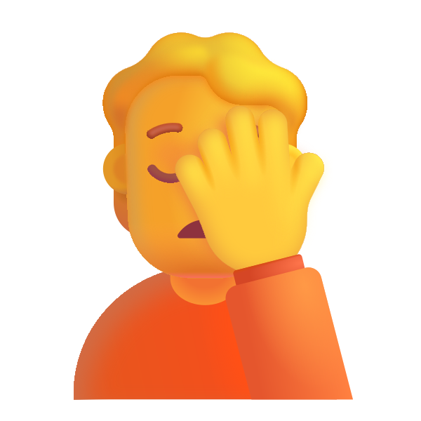 Person Facepalming Color Default