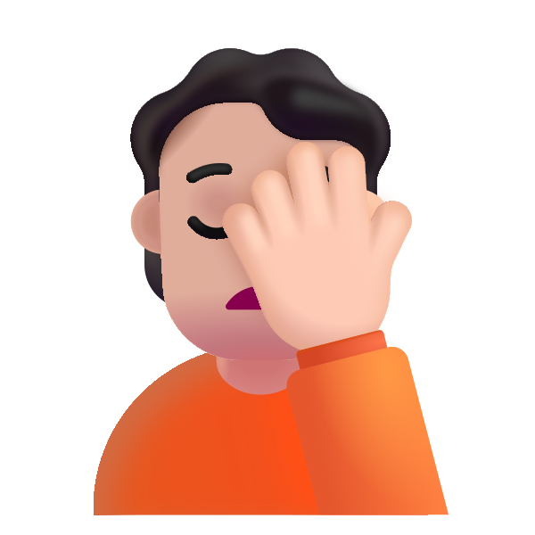 Person Facepalming Color Light