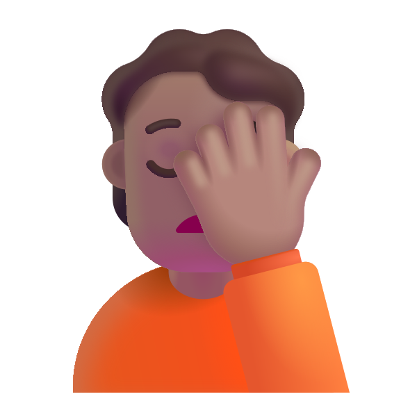 Person Facepalming Color Medium