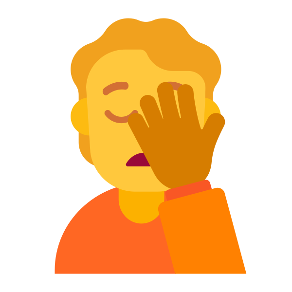 Person Facepalming Flat Default Vector