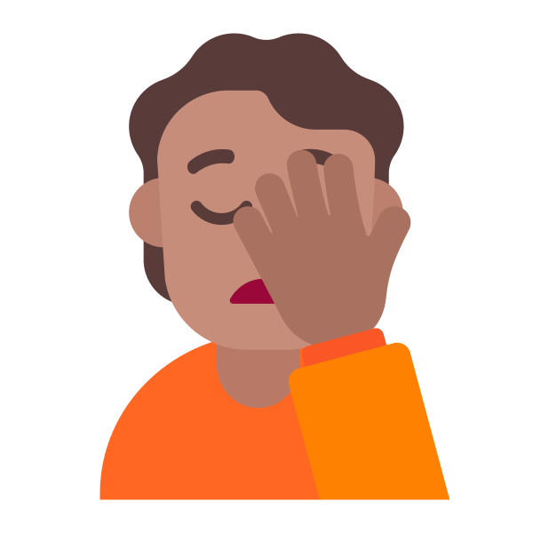 Person Facepalming Flat Medium Vector