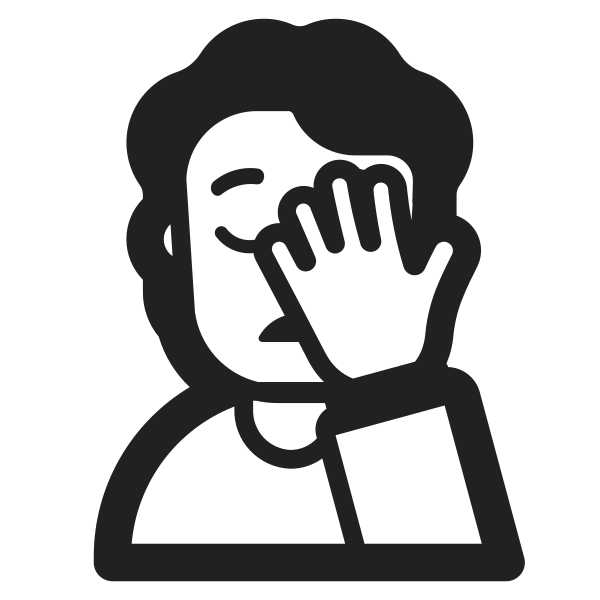 Person Facepalming High Contrast Default Vector