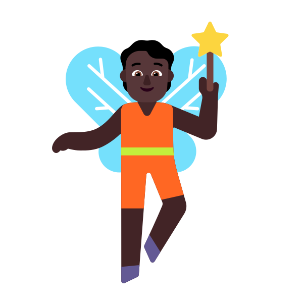 Person Fairy Flat Dark Vector