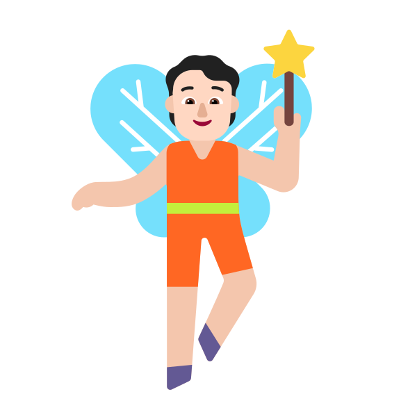 Person Fairy Flat Light Vector
