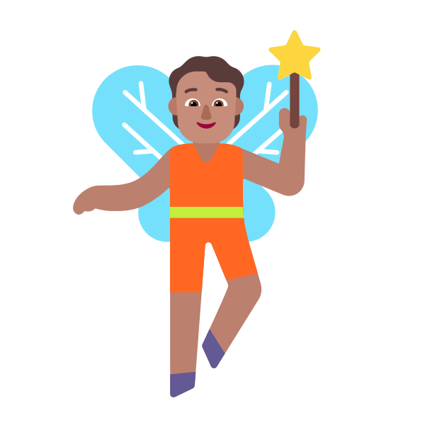Person Fairy Flat Medium Vector