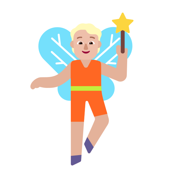 Person Fairy Flat Medium Light
