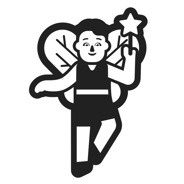 Person Fairy High Contrast Default Vector