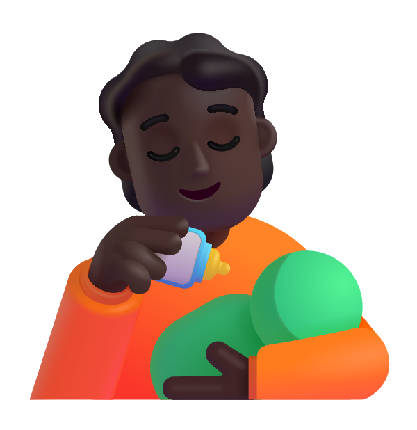 Person Feeding Baby Color Dark