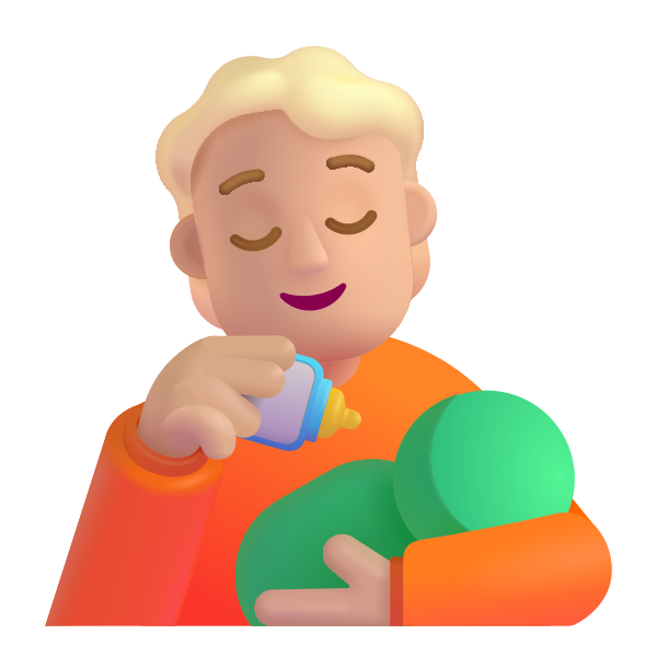Person Feeding Baby Color Medium Light Vector