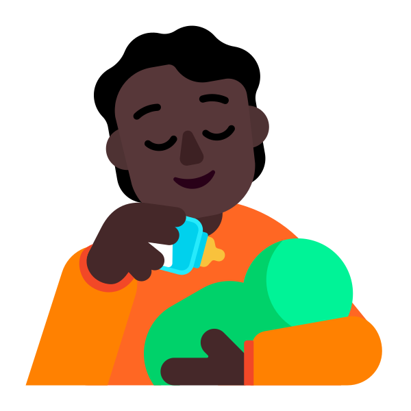 Person Feeding Baby Flat Dark Vector